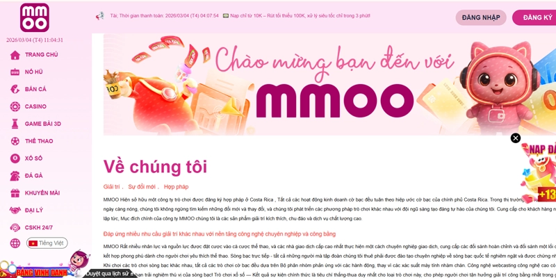 MMOO ⭐️ Link Vào MMOO.COM Uy Tín #1 VN ✔️ Nổ Hũ MM OO +88K 11 MMOO hoạt động uy tín chất lượng từ năm 2020