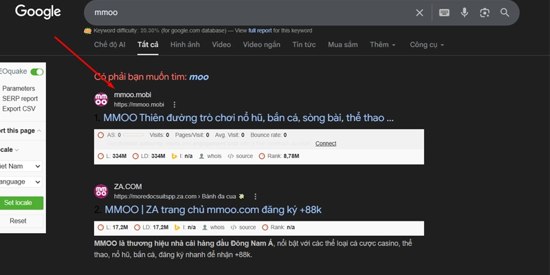 Đăng Ký MMOO Nhanh Chóng Hướng Dẫn Đầy Đủ Từ A Đến Z 9 Search từ khóa MMOO trên Google và vào link chính hãng